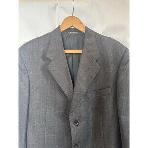 Giorgio Valentini Blazer 40R 3 Button pane Gray  Super 130'a Made in Italy